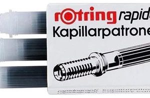 RECAMBIO DE TINTA CHINA EN FRASCO DE 23CC NEGRA ROTRING RAPIDOGRAPH R 590517 EN CAJA DE 3 UNIDADES.