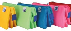 PORTATODO DE 3 CREMALLERA RECTANGULAR TRIPLE GRANDE CON GOMA DE OXFORD KANGOO.