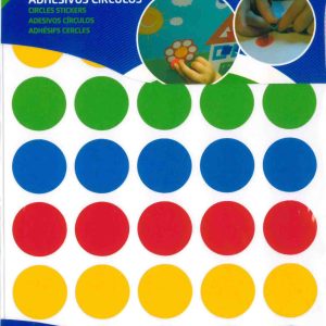 GOMETS ADHESIVOS DE CIRCULOS DE COLORES DE Ø 20MM. CON 180 CIRCULOS DE BISMARK 327341.