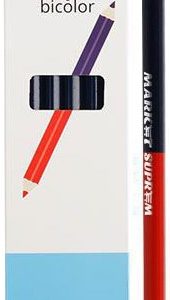 LAPIZ BICOLOR EN SET DE 12 UNIDADES DE MARKET SUPREM A9821.