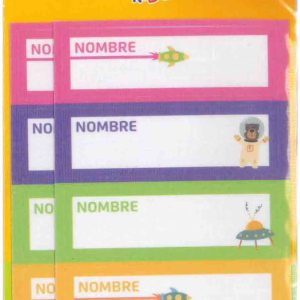 ETIQUETAS TERMOADHESIVAS PARA MARCAR ROPA EN SET DE 8 UNIDADES CON DIBUJOS DE BISMARK 331720. PRECIO POR UNIDAD.