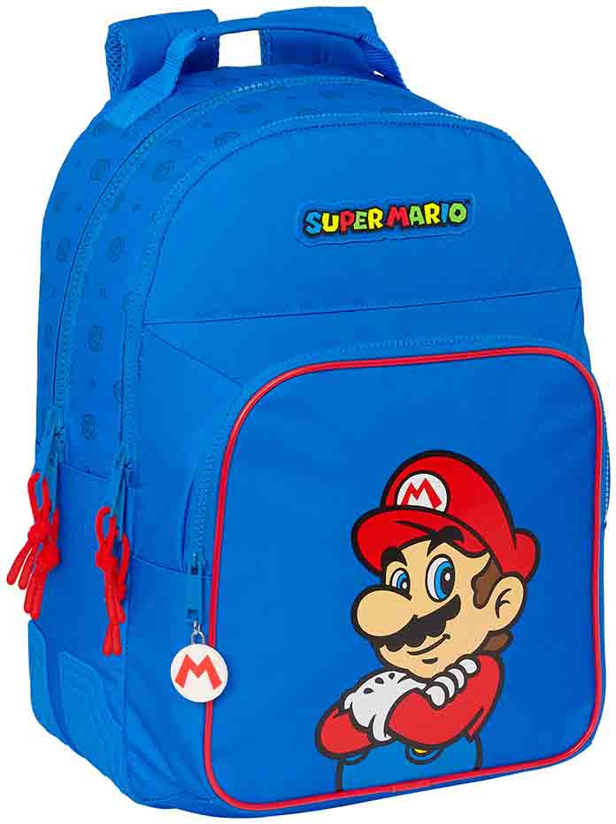 MOCHILA DOBLE ADAPTADA PARA CARRO DE SUPER MARIO PLAY DE SAFTA 612371773. PRECIO POR UNIDAD.