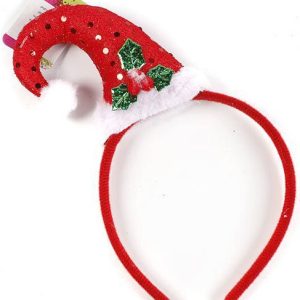 DIADEMA NAVIDEÑA 18X18CM. CON GORRO DE PAPA NOEL DE MARKET SUPREM A1055.