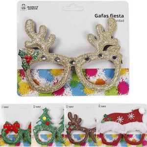 GAFAS PARA FIESTAS CON DISEÑOS NAVIDEÑOS DE 15X20CM. APROX. DE MARKET SUPREM A1065.