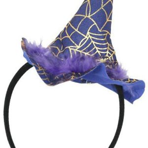 DIADEMA DE SOMBRERO DE BRUJA DE 25X15X15CM PARA HALLOWEEN. DE MARKET SUPREM 48861.