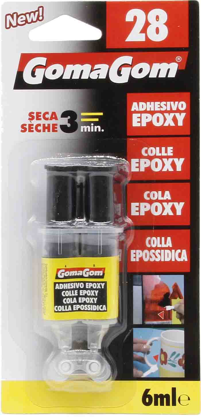 PEGAMENTO ADHESIVO EPOXY MEZCLA DE 6ML DE GOMAGOM 28. - Imagen 2