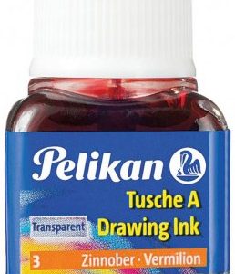 TINTA CHINA COLOR BERMELLON EN TARRO DE CRISTAL DE 10ML. DE PELIKAN 201525
