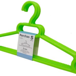 PERCHA DE PLASTICO PARA ARMARIO EN SET DE 5 UNIDADES DE MARKET SUPREM 42725.