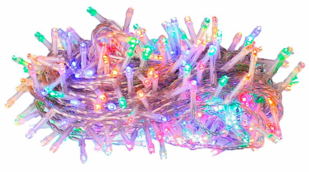 GUIRNALDA DE LUCES MULTICOLOR RGB DE 20 LEDS LONGITUD DE 2.20M. A PILAS PARA DECORACION NAVIDEÑA.