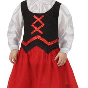 DISFRAZ DE TRAJE DE PASTORA DE 6 A 12 MESES. INCLUYE CAMISA, VESTIDO Y PAÑOLETA. DE ATOSA 12940.