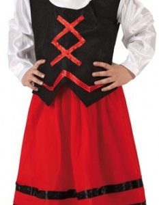 DISFRAZ DE TRAJE DE PASTORA DE 10 A 12 AÑOS. INCLUYE CAMISA, VESTIDO Y PAÑOLETA. DE ATOSA 12940.