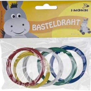 ALAMBRE PARA MANUALIDADES 2,5M. EN BOLSA DE 5 ROLLOS DE COLORES SURTIDOS. DE I-MONDI