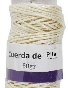 CUERDA DE PITA DE TRENZA DE 2 CABOS EN ROLLO DE 50GRM. DE MARKET SUPREM A9302.