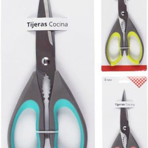 TIJERA DE COCINA DE 22.5CM. CON OJO DE SILICONA. DE MARKET SUPREM A9305. PRECIO POR UNIDAD.