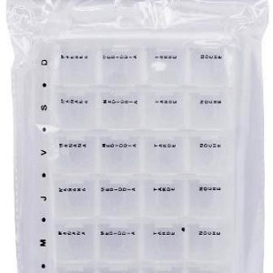 PASTILLERO SEMANAL DE PLASTICO TRANSLUCIDO DE MARKET SUPREM A9762.