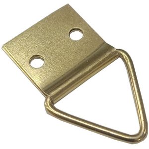 COLGADOR TRIANGULAR CON BISAGRA PARA COLGAR CUADROS. DORADO. DE 2CM. DE LARGO Y 12MM. DE ANCHO.