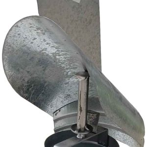 SOMBRERETE DE CHIMENEA DE 12CM. GIRATORIO GALVANIZADO. DE EXOJO.