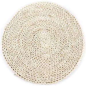 SALVAMANTEL DE MIMBRE DE Ø 40CM. CLARO. DE MARKET SUPREM A1438.