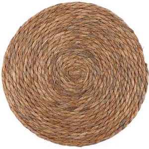 SALVAMANTEL DE MIMBRE DE Ø 35CM. OSCURO.