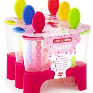 POLERA MOLDE PARA POLOS DE PLASTICO EN SET DE 6 UNIDADES MODELO HAWAI DE COLORES DE PLASTIC FORTE 14931. FABRICADO EN ESPAÑA.