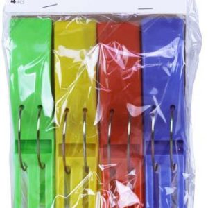 PINZA GIGANTE DE PLASTICO DE 14,5X9,5CM. EN SET DE 4 UNIDADES. DE COLORES SURTIDOS. DE MARKET SUPREM A7209. PRECIO POR SET.