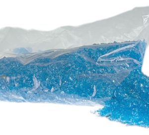 BOLSA DE VIRUTAS DE CRISTAL AZUL DE 250GRS. PARA DECORACION DE BELENES C11008.