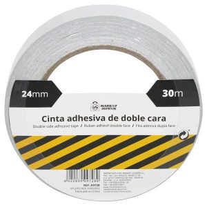 CINTA ADHESIVA DE DOBLE CARA DE 24MM. X 30M. DE MARKET SUPREM A9728.