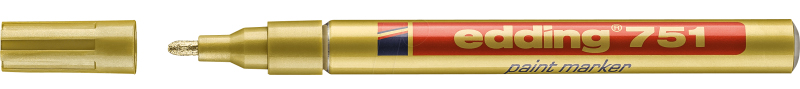 ROTULADOR EDDING 751 COLOR ORO DE PUNTA REDONDA 1-2MM. PERMANENTE EFECTO LACADO