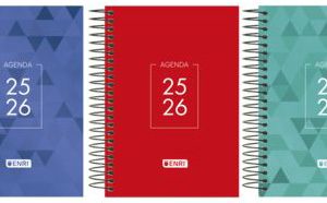 AGENDA ESCOLAR DE 2025-26. DE 8º. 1 DIA PAGINA. TAPAS EXTRADURAS DE CARTON. ESPIRAL METALICO. ESQUINAS MICROPERFORADAS. DE ENRI. PRECIO POR UNIDAD.