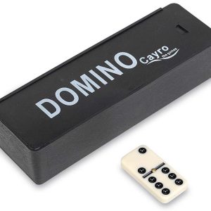 DOMINO BASICO EN CAJA NEGRA DE PLASTICO CON FICHAS DE RESINA. DE CAYRO CO2725.