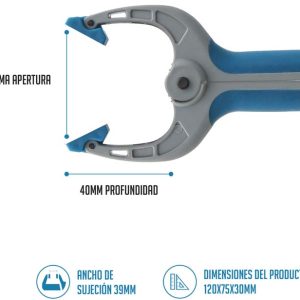 PINZA MORDAZA DE 12X7,50X3CM. DE PLASTICO CON RESORTE. DE FERRESTOCK FSKPRS101