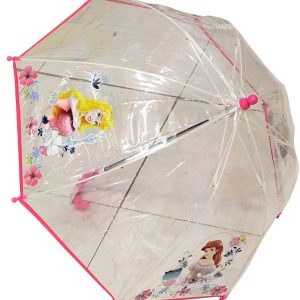 PARAGUAS INFANTIL DE PRINCESAS TRANSPARENTE.