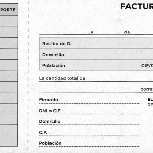 TALONARIO DE INQUILINATO FACTURA ALQUILER DUPLO TAMAÑO 3º FOLIO ORIENTACION APAISADO CON COPIA CON 50 JUEGOS DE LIDERPAPEL T207.